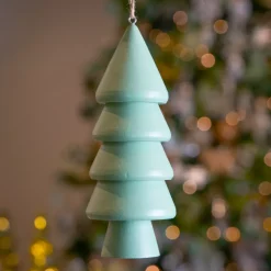 KAEMINGK Addobbi Natalizi-Abete da appendere in legno (H15 cm) Armonia Menta bianca