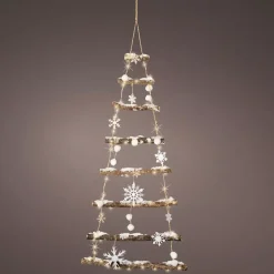 KAEMINGK Decorazioni E Oggetti Natalizi|Oggetti Decorativi E Illuminati-Abete in legno ramo illuminato Neve e fiocchi di neve a pile