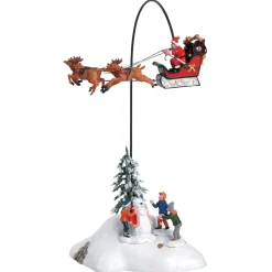 LEMAX Villagio Di Natale Lemax-Accessorio animato (H32 cm) Babbo Natale arriva stasera