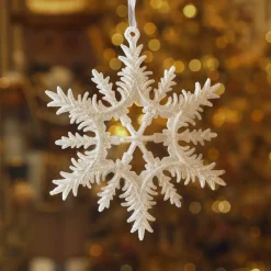 KAEMINGK Addobbi Natalizi-Addobbo natalizio da appendere (D13 cm) Fiocco di neve scintillante ghiacciato