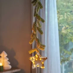 KAEMINGK Decorazioni E Oggetti Natalizi|Oggetti Decorativi E Illuminati-Addobbo natalizio luminoso da appendere con pile 15 LED (H20 cm) Stella