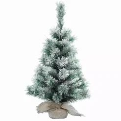 KAEMINGK Albero Di Natale Artificiale|Centrotavola Natalizi-Albero artificiale da tavolo Edmonton Alt. 45 cm Verde innevato