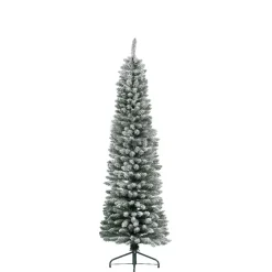 EMINZA Albero Di Natale Artificiale-Albero di Natale artificiale Narrow Alt. 180 cm Verde innevato