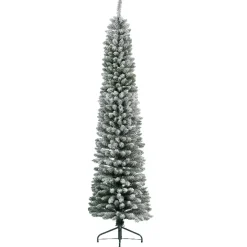 EMINZA Albero Di Natale Artificiale-Albero di Natale artificiale Narrow Alt. 150 cm Verde innevato