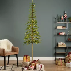 EMINZA Albero Di Natale Artificiale|Alberi Di Natale Grande Dimensione-Albero di Natale artificiale luminoso 250 LED H240 cm Sierra Verde abete