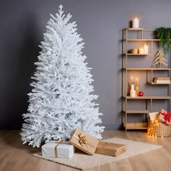 EMINZA Albero Di Natale Artificiale|Alberi Di Natale Grande Dimensione-Albero di Natale artificiale H240 cm Quebec Bianco