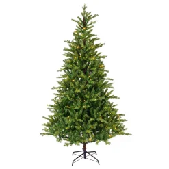 EMINZA Albero Di Natale Artificiale|Alberi Di Natale Grande Dimensione-Albero di Natale artificiale luminoso 560 LED (H240 cm) Allix Verde abete