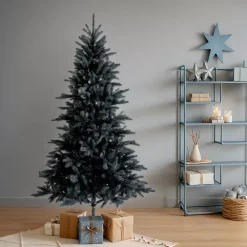 EMINZA Albero Di Natale Artificiale|Alberi Di Natale Grande Dimensione-Albero di Natale artificiale (H240 cm) Monaco Nero