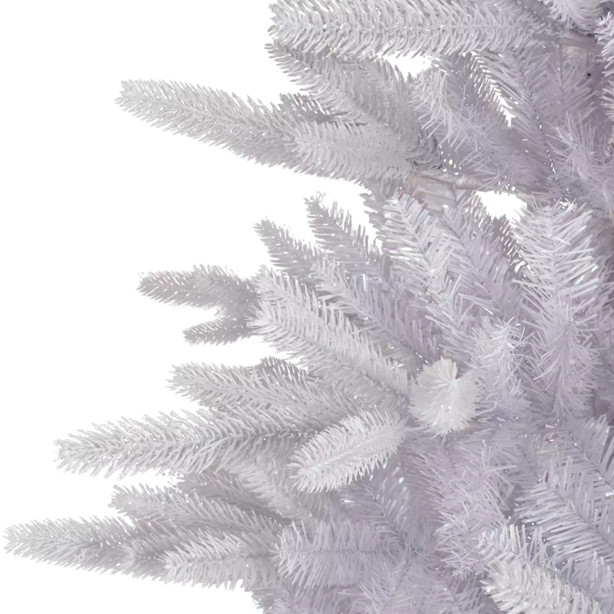 EMINZA Albero Di Natale Artificiale|Alberi Di Natale Grande Dimensione-Albero di Natale artificiale H210 cm Odense Bianco iridescente e glitterato