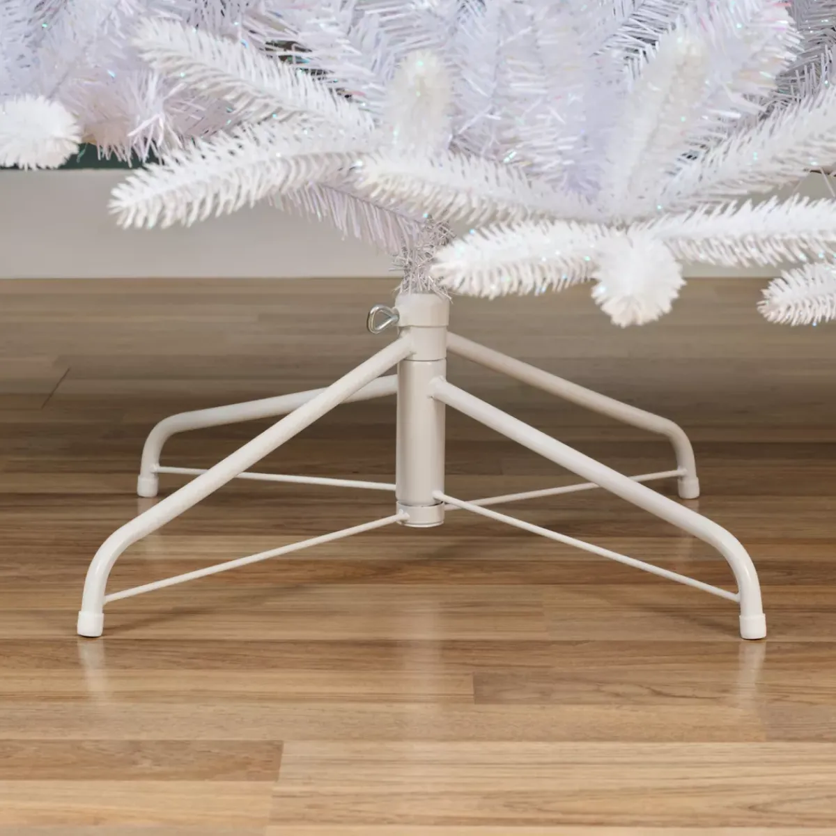 EMINZA Albero Di Natale Artificiale|Alberi Di Natale Grande Dimensione-Albero di Natale artificiale H210 cm Odense Bianco iridescente e glitterato