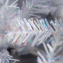 EMINZA Albero Di Natale Artificiale|Alberi Di Natale Grande Dimensione-Albero di Natale artificiale H210 cm Odense Bianco iridescente e glitterato