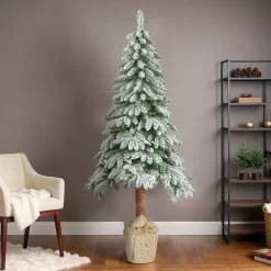 KAEMINGK Albero Di Natale Artificiale|Alberi Di Natale Grande Dimensione-Albero di Natale artificiale H240 cm Tora Verde innevato