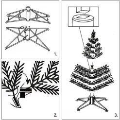EMINZA Albero Di Natale Artificiale|Alberi Di Natale Grande Dimensione-Albero di Natale artificiale H300 cm Edmonton Verde