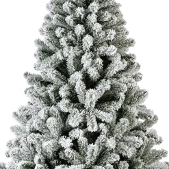 EMINZA Albero Di Natale Artificiale-Albero di Natale artificiale luminoso 200 LED H150 cm King Verde innevato