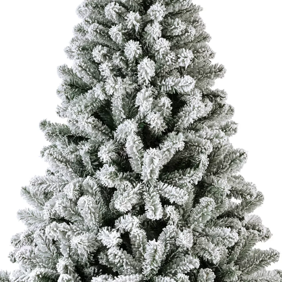 EMINZA Albero Di Natale Artificiale-Albero di Natale artificiale luminoso 200 LED H150 cm King Verde innevato
