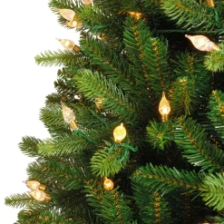 EMINZA Albero Di Natale Artificiale-Albero di Natale artificiale luminoso 320 LED H180 cm Barrow Verde abete