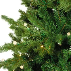 EMINZA Albero Di Natale Artificiale-Albero di Natale artificiale luminoso 350 LED (H180 cm) Idaho Verde abete