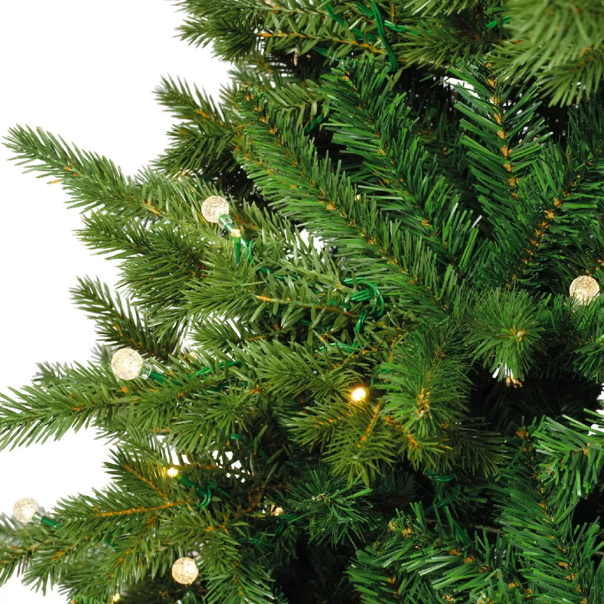 EMINZA Albero Di Natale Artificiale-Albero di Natale artificiale luminoso 350 LED (H180 cm) Idaho Verde abete