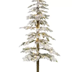 EMINZA Albero Di Natale Artificiale-Albero di Natale artificiale luminoso 150 LED H180 cm Sierra Verde innevato