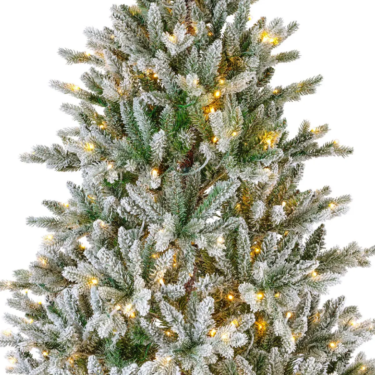 EMINZA Albero Di Natale Artificiale-Albero di Natale artificiale luminoso 320 LED (H180 cm) Allix Verde innevato