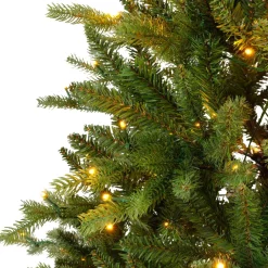 EMINZA Albero Di Natale Artificiale-Albero di Natale artificiale luminoso 320 LED (H180 cm) Allix Verde abete