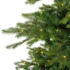 EMINZA Albero Di Natale Artificiale-Albero di Natale artificiale luminoso 400 LED H180 cm Glorious Verde abete
