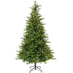 EMINZA Albero Di Natale Artificiale|Alberi Di Natale Grande Dimensione-Albero di Natale artificiale luminoso 430 LED (H210 cm) Allix Verde abete