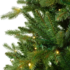 EMINZA Albero Di Natale Artificiale|Alberi Di Natale Grande Dimensione-Albero di Natale artificiale luminoso 5400 LED (H240 cm) Caucasia Nordmann Verde abete