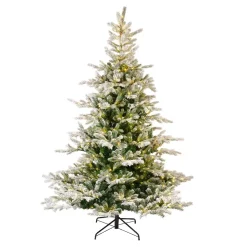 EMINZA Albero Di Natale Artificiale|Alberi Di Natale Grande Dimensione-Albero di Natale artificiale luminoso 700 LED (H240 cm) Glorious Verde innevato