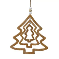 KAEMINGK Addobbi Natalizi-Albero di Natale da appendere (H13 cm) e perle Naturale