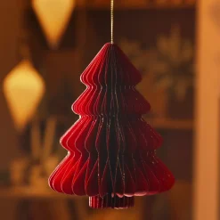 KAEMINGK Addobbi Natalizi|Decorazioni E Oggetti Natalizi-Albero di Natale in carta da appendere (H15 cm) con chiusura magnetica