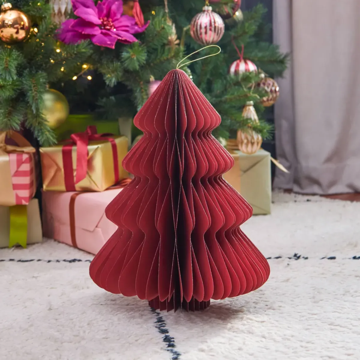 KAEMINGK Addobbi Natalizi|Decorazioni E Oggetti Natalizi-Albero di Natale in carta da appendere (H40 cm) chiusura Magnetica