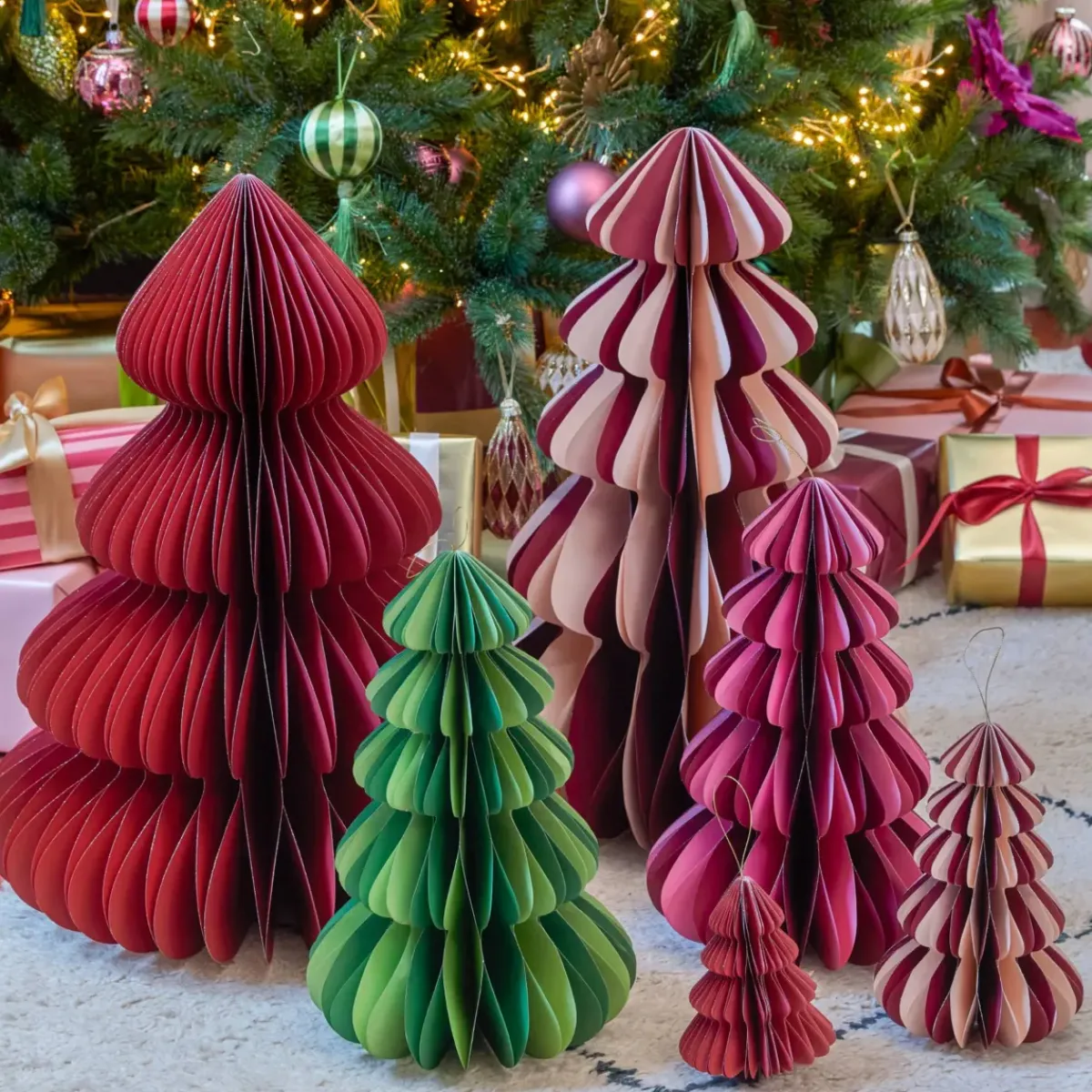 KAEMINGK Addobbi Natalizi|Decorazioni E Oggetti Natalizi-Albero di Natale in carta da appendere (H40 cm) chiusura Magnetica