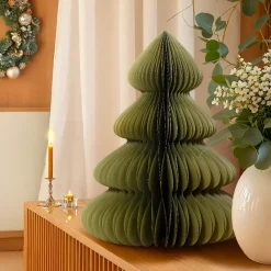 KAEMINGK Decorazioni E Oggetti Natalizi-Albero di Natale in carta da posizionare (H60 cm) Chiusura Magnetica