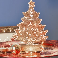 KAEMINGK Decorazioni E Oggetti Natalizi|Decorazione Da Tavola-Albero di Natale in legno da tavolo (H17 cm) Swiss