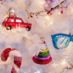 KAEMINGK Addobbi Natalizi-Albero di Natale in vetro da appendere (H10 cm) Natale allegro