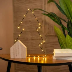 KAEMINGK Decorazioni E Oggetti Natalizi|Oggetti Decorativi E Illuminati-Albero luminoso a pile 22 LED (30 cm) Alpina