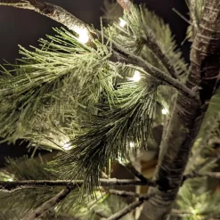EMINZA Alberi Luminosi-Albero luminoso 72 LED (H150 cm) Abete Alpino innevato e