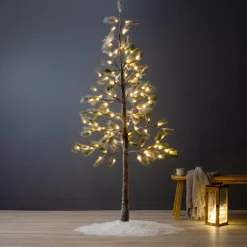 EMINZA Alberi Luminosi-Albero luminoso 96 LED (H180 cm) Pino Clarius innevato