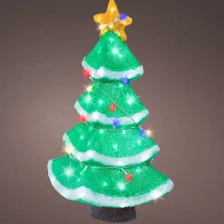 EMINZA Oggetti Decorativi E Illuminati-Albero luminoso 120 LED (H56 cm) Stella scintillante Bianco freddo