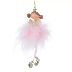 KAEMINGK Addobbi Natalizi-Angelo da appendere (H14 cm) Ballerina