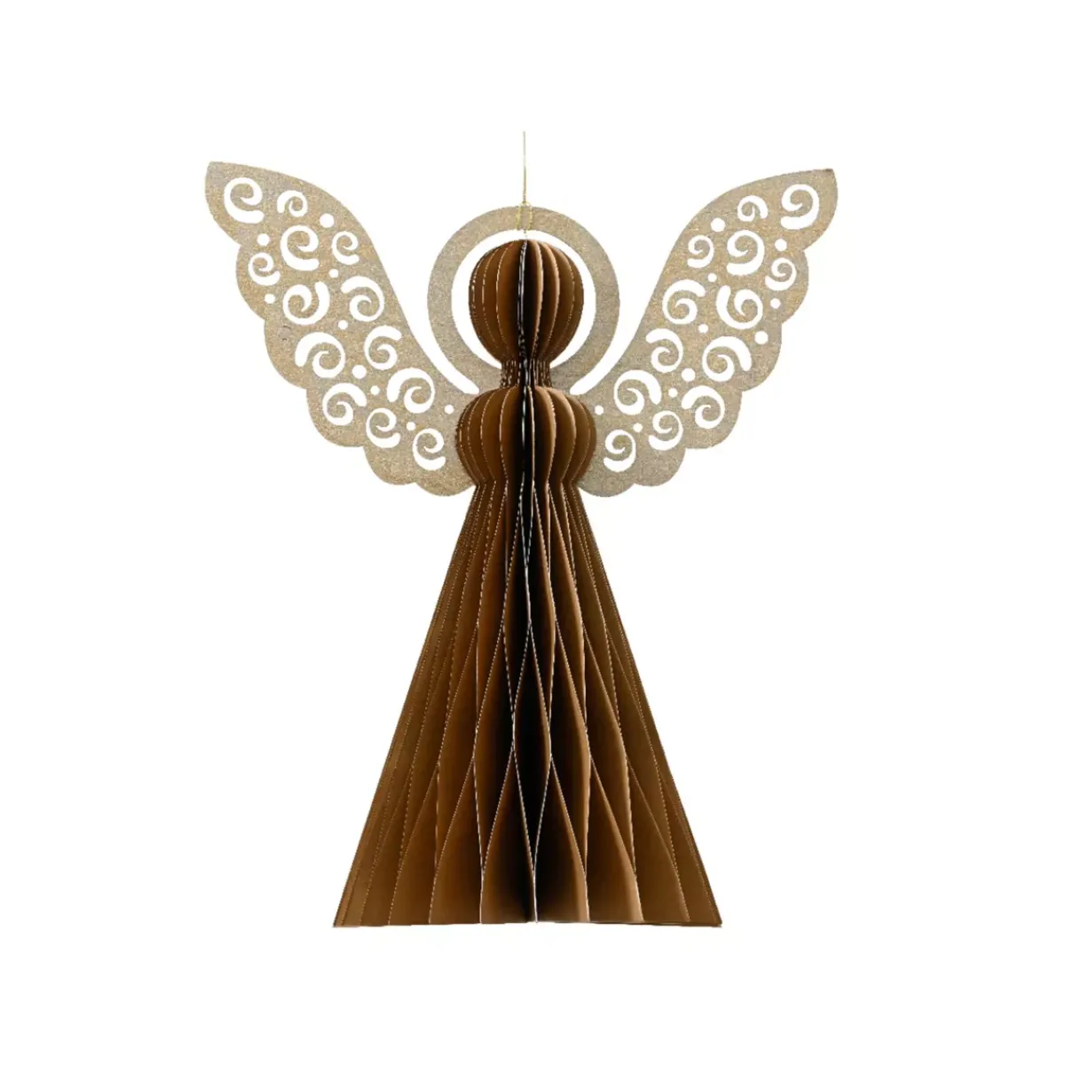 KAEMINGK Addobbi Natalizi|Decorazioni E Oggetti Natalizi-Angelo di carta da appendere (H15 cm) Chiusura Magnetica
