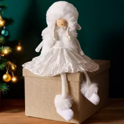 KAEMINGK Babbo Natale Animali E Personaggi-Angelo di Natale con gambe flessibili (H53 cm) Signorina Inverno