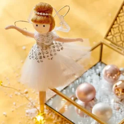 KAEMINGK Addobbi Natalizi-Angelo di Natale da appendere (H20 cm) Ballerina Dorata