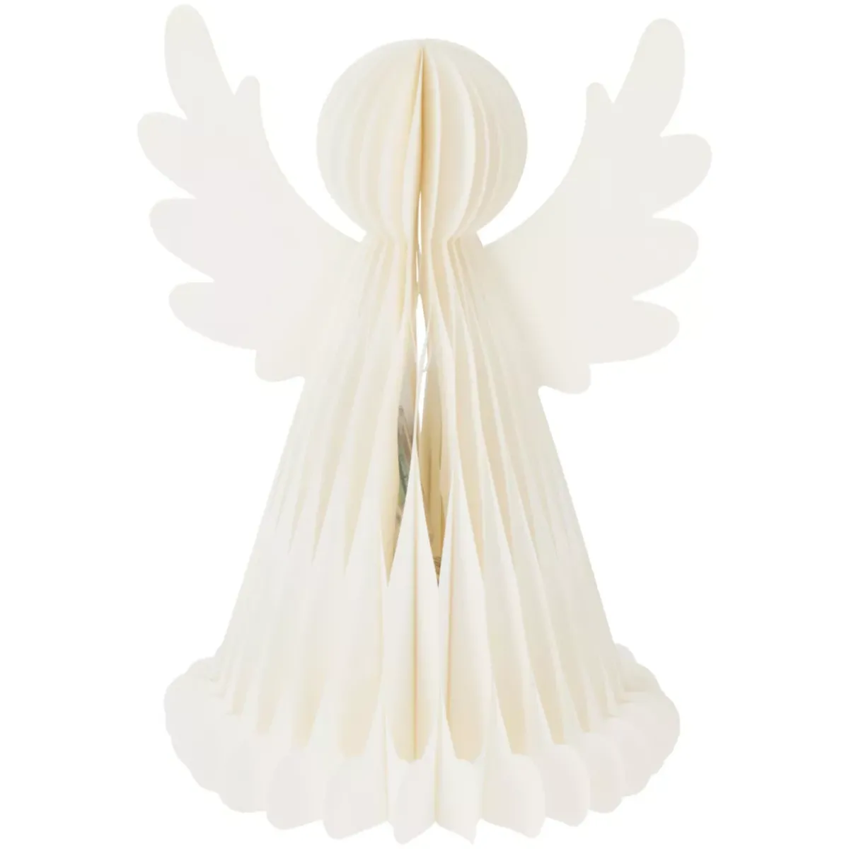 KOOPMAN Oggetti Decorativi E Illuminati-Angelo luminoso con pile 6 LED (H38 cm) Carta chiusura magnetica
