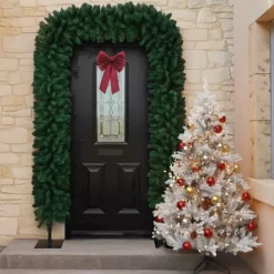 EMINZA Albero Di Natale Artificiale|Alberi Di Natale Grande Dimensione-Arco decorativo gigante (185 x 240 cm) Rami di abete