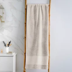 EMINZA Biancheria Bagno|Asciugamani Bagno-Asciugamano bagno cotone bio (90 x 150 cm) Méline pampa
