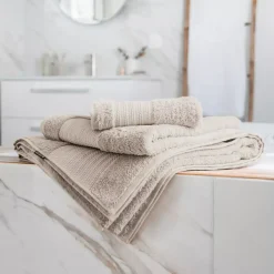 EMINZA Biancheria Bagno|Asciugamani Bagno-Asciugamano bagno cotone bio (90 x 150 cm) Méline pampa