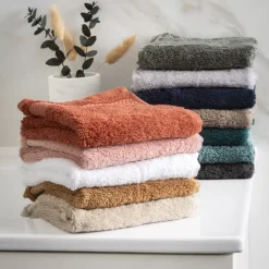 EMINZA Biancheria Bagno|Asciugamani Bagno-Asciugamano bagno cotone bio (30 x 50 cm) Méline Grigio tempesta