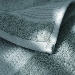 Asciugamano bagno cotone bio (30 x 50 cm) Méline Blu ghiaccio